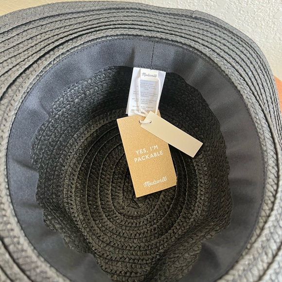 New Madewell Black Hat Medium Large - Picture 3 of 5
